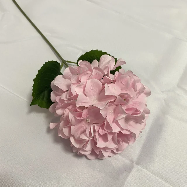 Artificial Hydrangea Flowers Blush Fake Hydrangea Silk Flowers for Wedding Centerpieces Bouquets Decoration with Stems