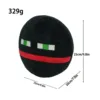 #14-Large black red striped pillow