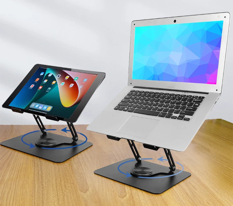 Adjustable Height Computer Stands 360 Degree Rotation Laptop Stand For