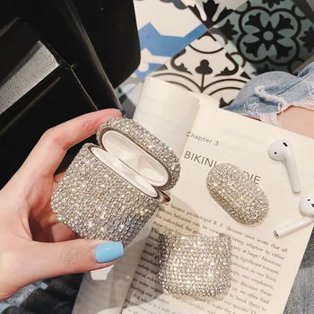 Luxury Crystal Earphone Case For Apple AirPods Pro 3 Protective Case  Glitter For Airpods AirPod Bling Hard Shell Headphone Cover