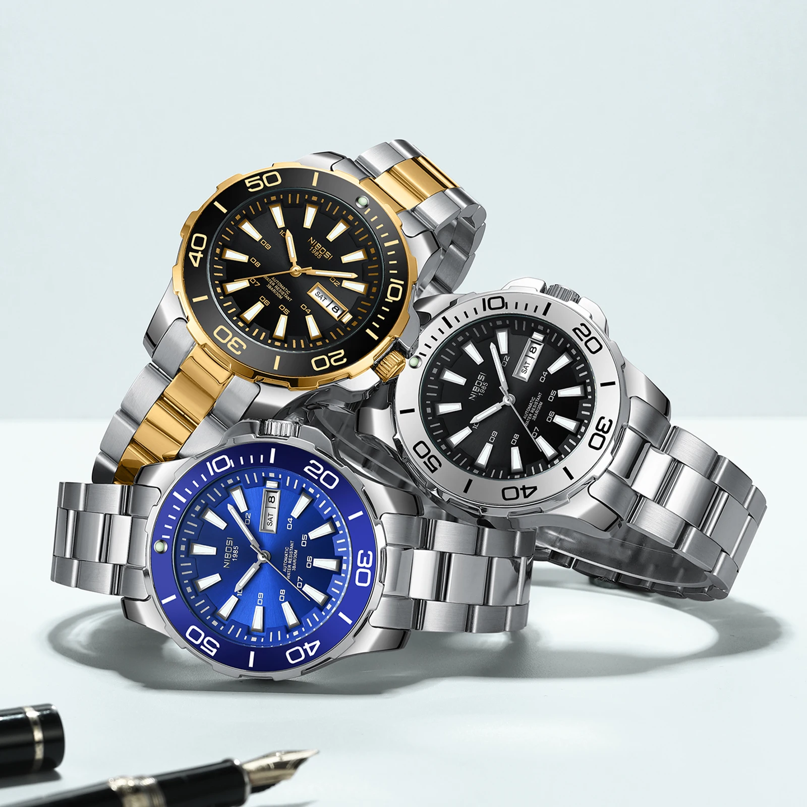 NIB Watch NIBOSI 2589 Watches - Stylish & Waterproof Quartz Timepieces main image 3