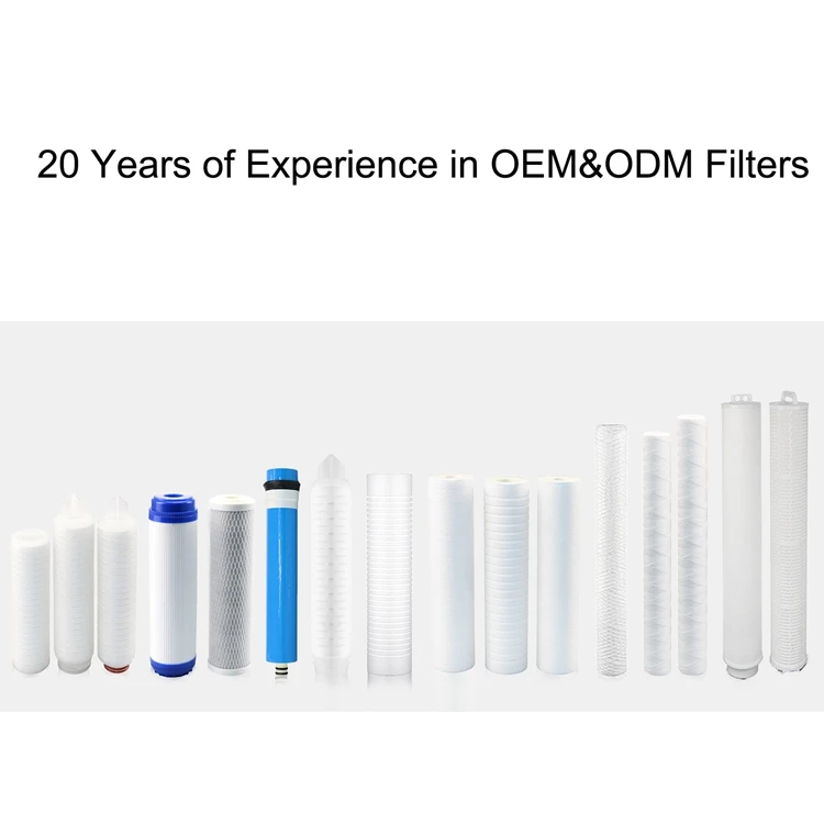 High Flow Water Filter Cartridge  RTM41HF050E Water Filtration PP Pleated Filter