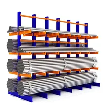 Adjustable Warehouse Storage Rack Heavy Duty Lumber Storage Cantilever Rack