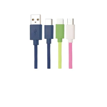 2A PVC Data Cables Micro Type C 8P Fast Charging Cable