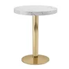 Table ronde semblable à du marbre