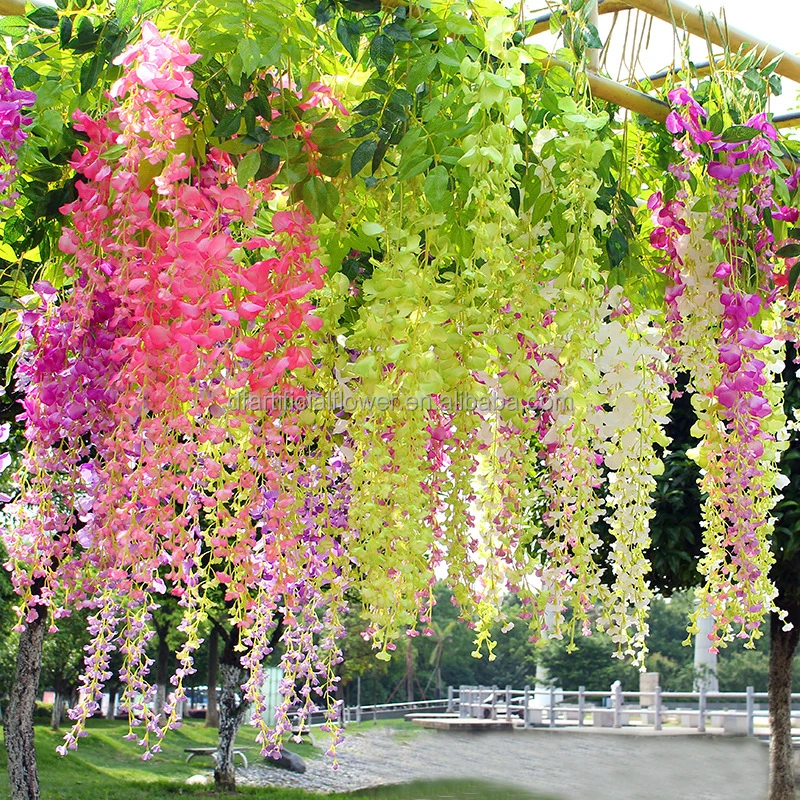 Factory Wedding Centerpieces Decoration Silk Wisteria Flowers Hanging