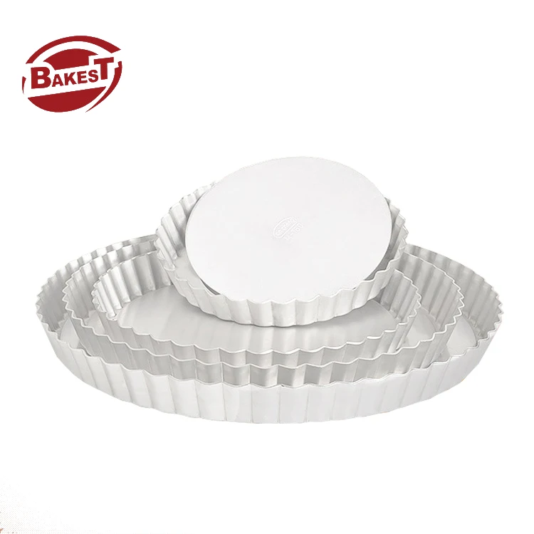 Round Aluminium Non Stick  Pizza Pancake Baking Pan With Removable Bottom