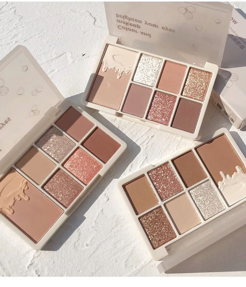 Xixi Earth Tone Eyeshadow Palette Milk Tea Coffee Eye Shadow Matte