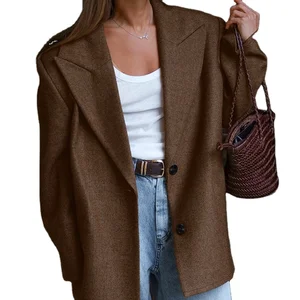 Custom High Quality Suit Offical Women High-End Blazer Mid-Length Suit Jacket Loose Casual 'Lazy Style'