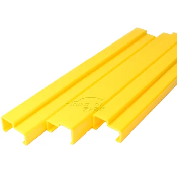 wholesale custom color yellow Plastic PVC Profile bar ABS plastic trunking PVC ABS PP PE profile