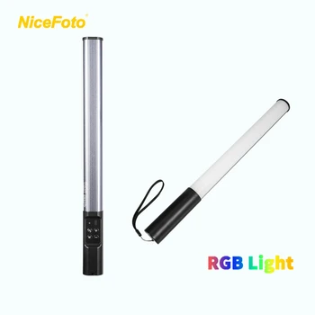 TC 209RGB 10W Nicefoto Handheld Photography LED Video Light Stick with Built-in Rechargeable Battery