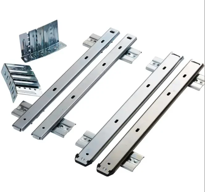 Hardware Office part Computer desk keyboard drawer slides Cold rolled steel Zinc Black Sliding