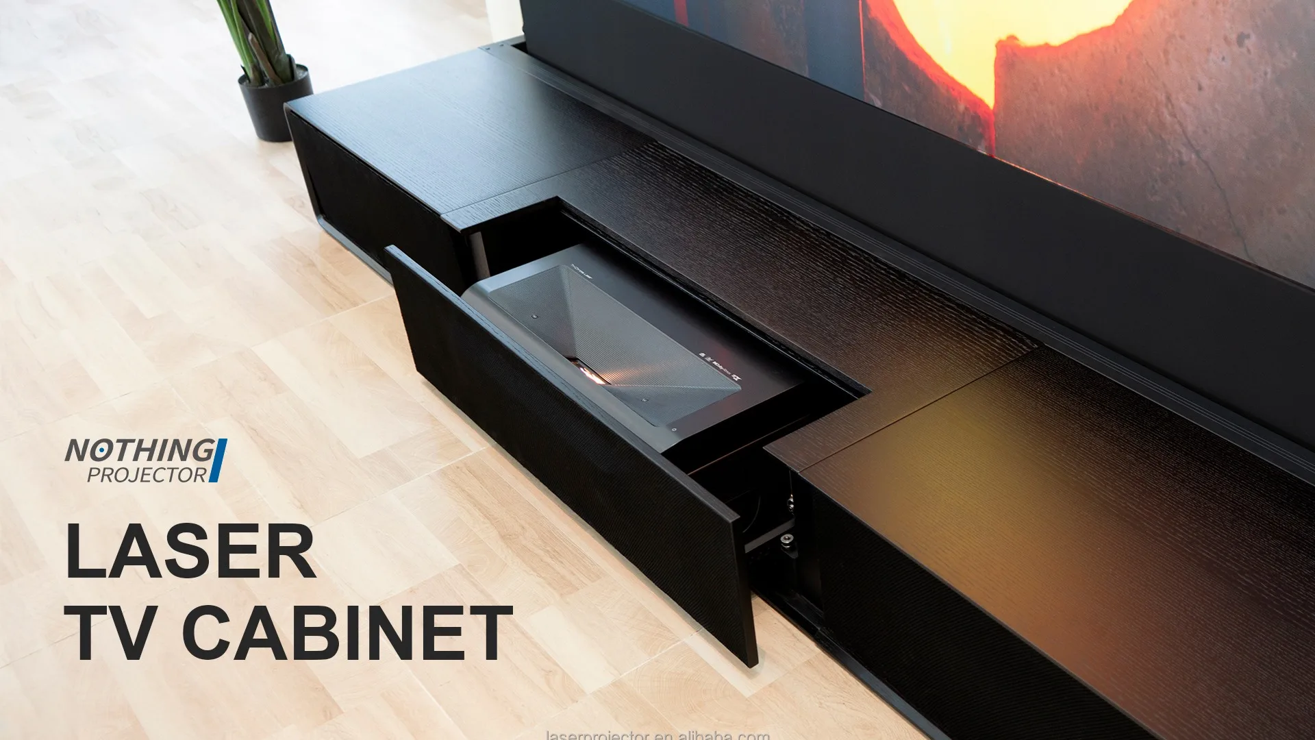 Np Free Sample Tv Stand Short Throw Laser Projector 4k Living Room