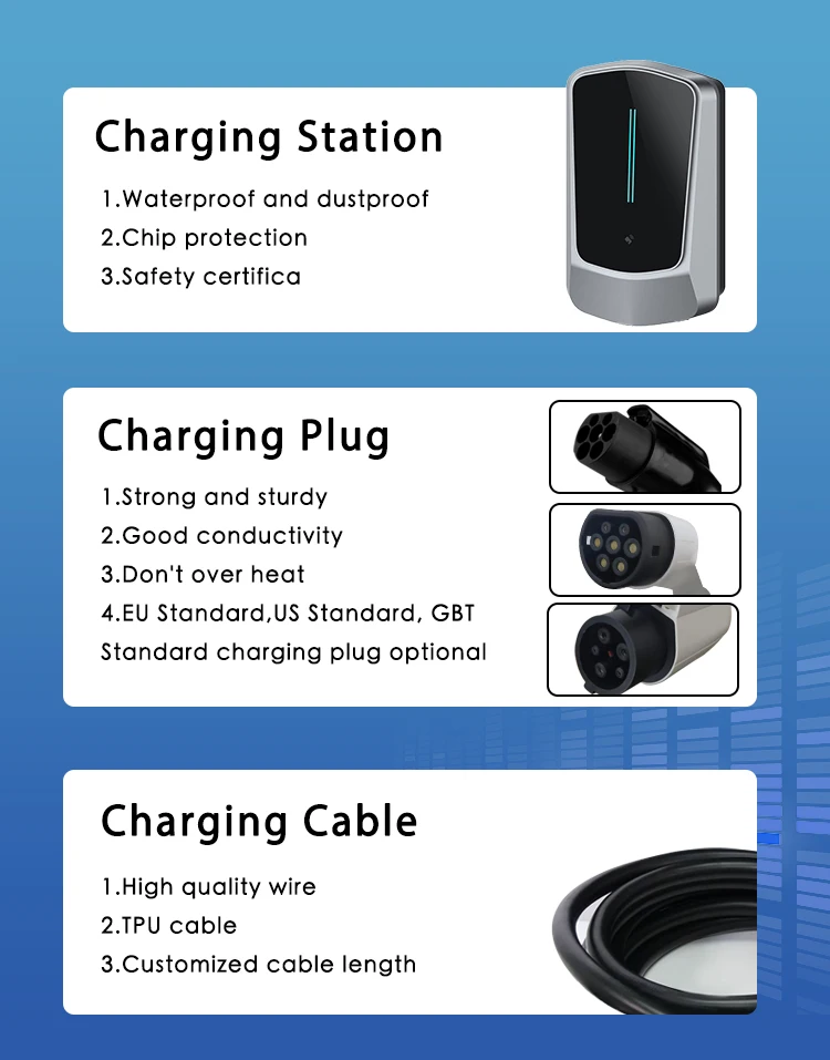 Wallbox Single Phase 32a Electric Car Charger Ccs2 Ev Charger Station ...