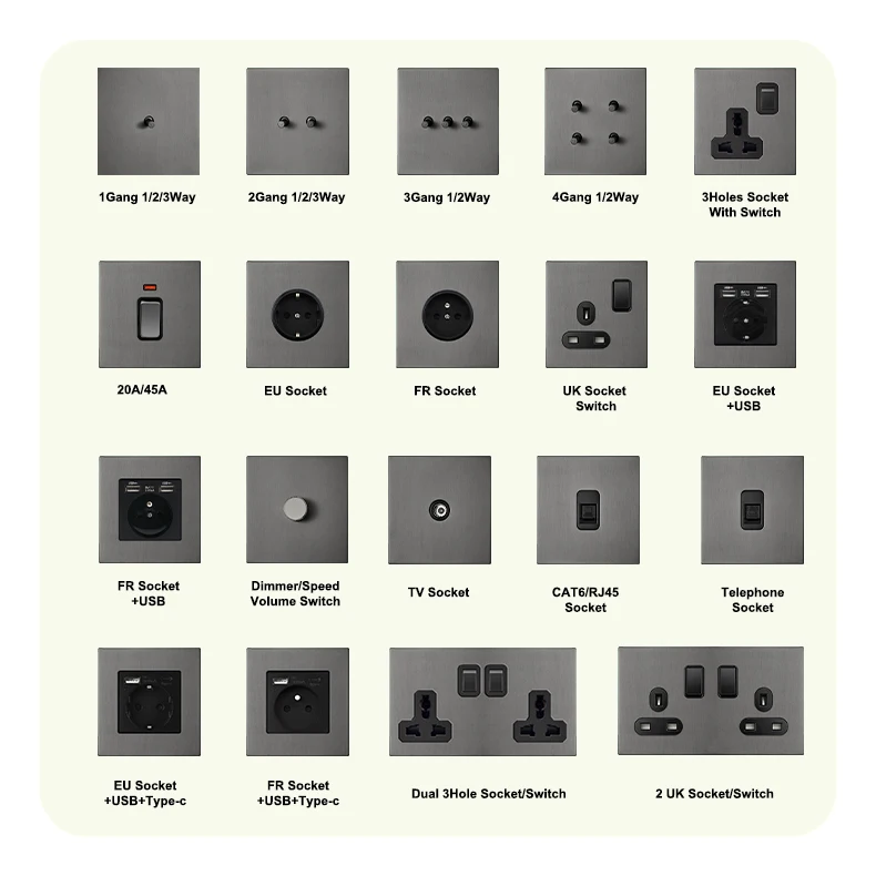 Toggle Switch Usb Wall Electrical Outlets Gary Stainless Steel Panel