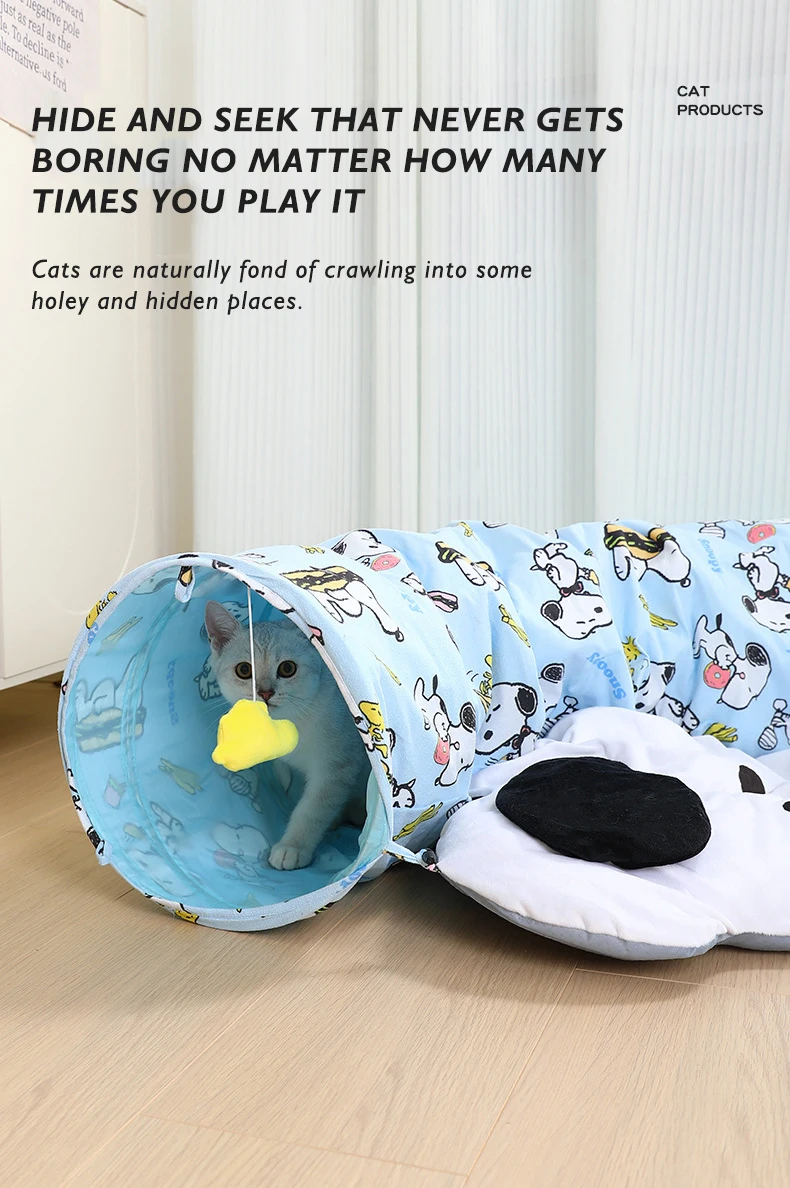 New snoopy Joint cat Toy cat Tunnel Four Seasons General Boredom Artifact Tunnel Drill Hole Can Unpick and Wash Can Sleeping supplier