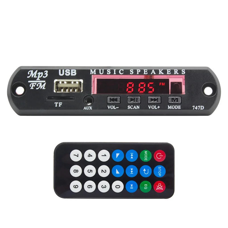 Factory Price 5V 12V USB  Mp3 Player Blue Tooth  Received Board Car MP3 Player Music Player Card Fm