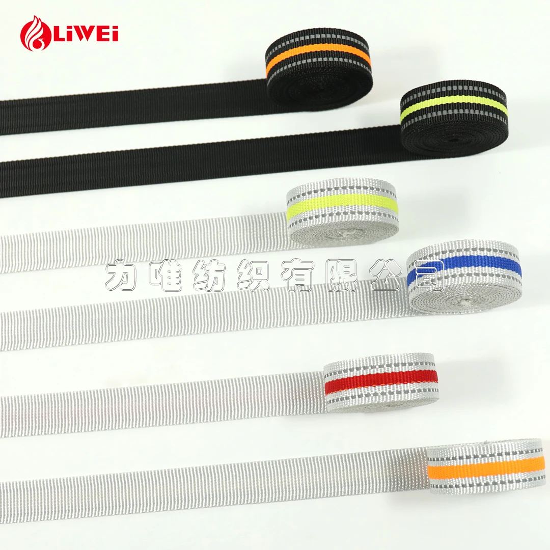Stocks Popular Many Colors 2.5cm 1 Inch Reflective Nylon Webbing Tape for Dog Collar Pet Leash