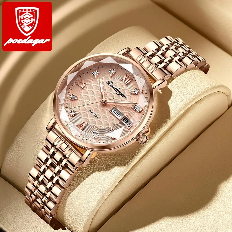 LADIES LUXURY ROSE GOLD TARGA WATCH display picture 3