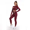 3pcs set Top+bra+leggings red