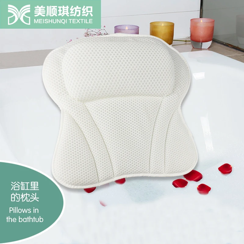 Bath Pillow 3d 4d Air Mesh Thick  Bathtub Pillow Back Neck   Support Pillow Spa Cushion