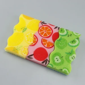 2026 Hot Kitchen Cleaning Sponge Multi-functional Color Printing Sponge
