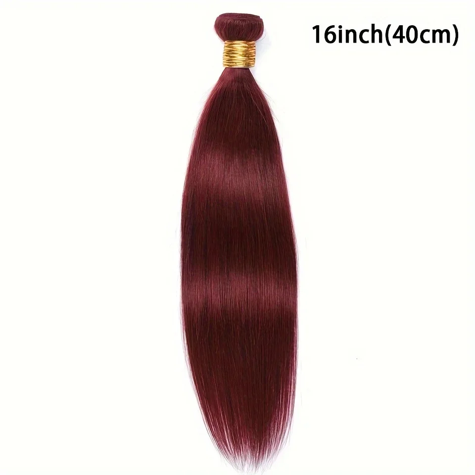 Bourgogne-rout brasilianesch mënschlech Hoerverlängerung mat glatter Weave Bündel_voghion.com