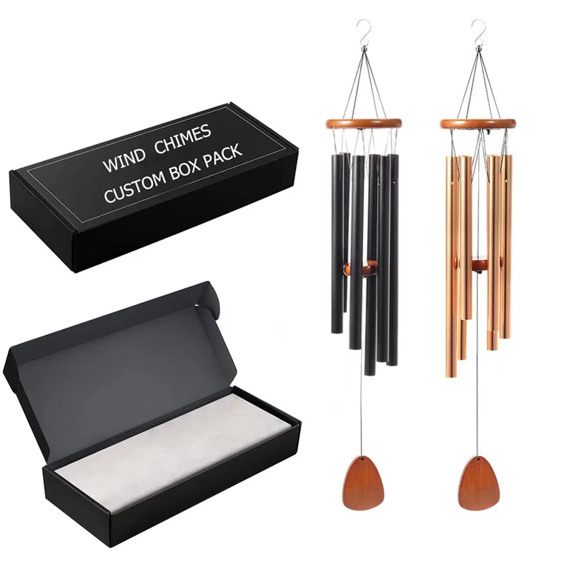 Хит продаж, деревянный значок в форме трубки черного цвета с логотипом/надписью на заказ, памятные музыкальные колокольчики для домашних животных