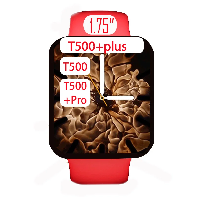 
 Смарт-часы T500 plus 1,75 дюйма, Смарт-часы reloj smart t 500 2021 t500plus серия 3D 6 pro hiwatch t 500  