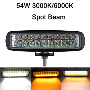 Manufacturers direct two row LED strip lights car modified 18 lights 54W car LED work lights for truck