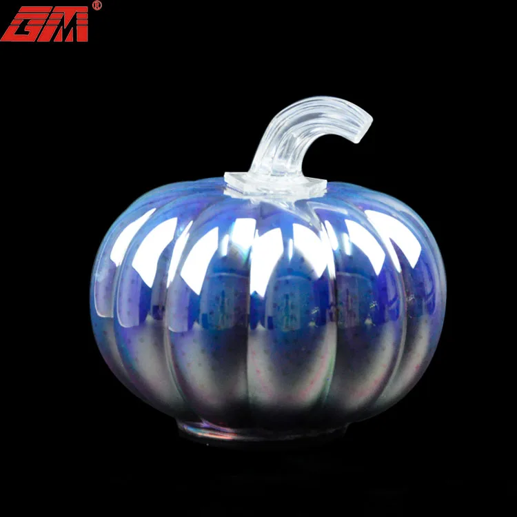 Factory Price High Quality Glass Pumpkin With Light Halloween Accessories Decor LED Pumpkin