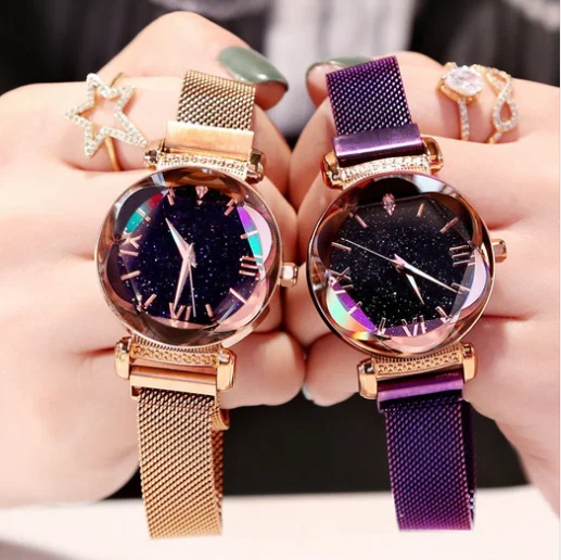 Starry Sky Heart Shaped Bracelet Set For Women Gold Luxury Diamond Female  Wristwatch From Franciscogarcia, $8.15 | DHgate.Com