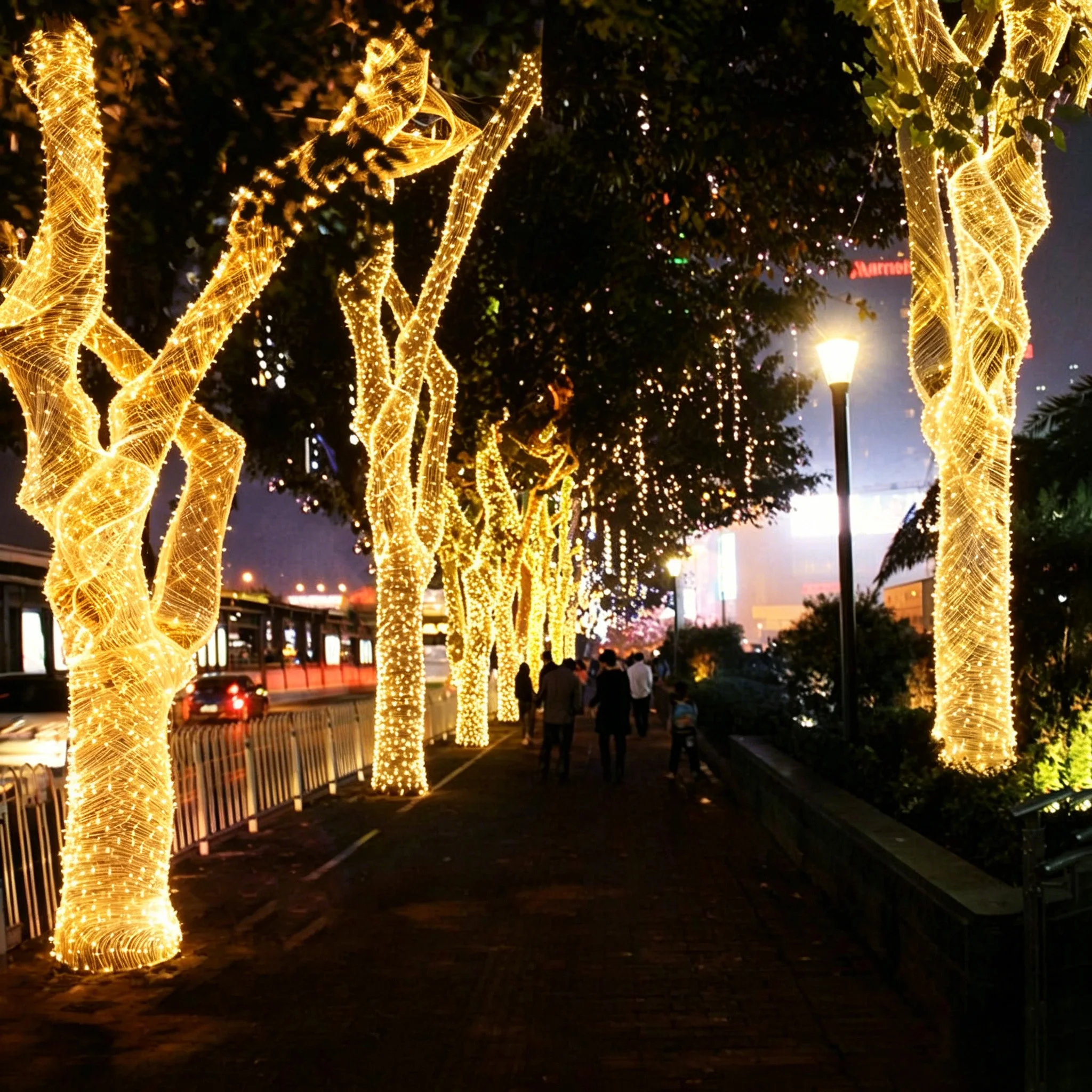 Outdoor Waterproof LED Fiber Optic Tree Lamp - RGB Decorative