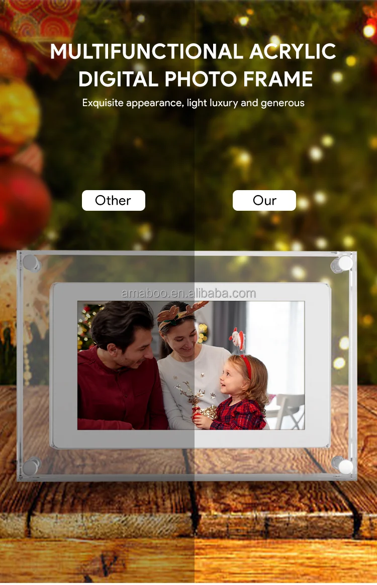 Fullscreen Lcd Digital Photo Picture Frame With Dynamic Sound And Wifi
