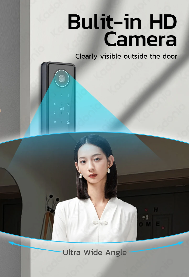 Kadonio Builtin Screen Remote Unlock Tuya Wifi Digital Electronic