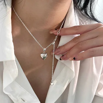 SN3266 S925 sterling silver love chain necklace for women fashion jewelry heart love necklace waterproof jewelry