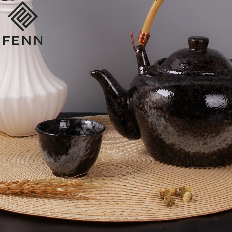 product fenn wholesale restaurant used vintage black japanese porcelain custom tea set tea pot sets with tea cup for hotel-61