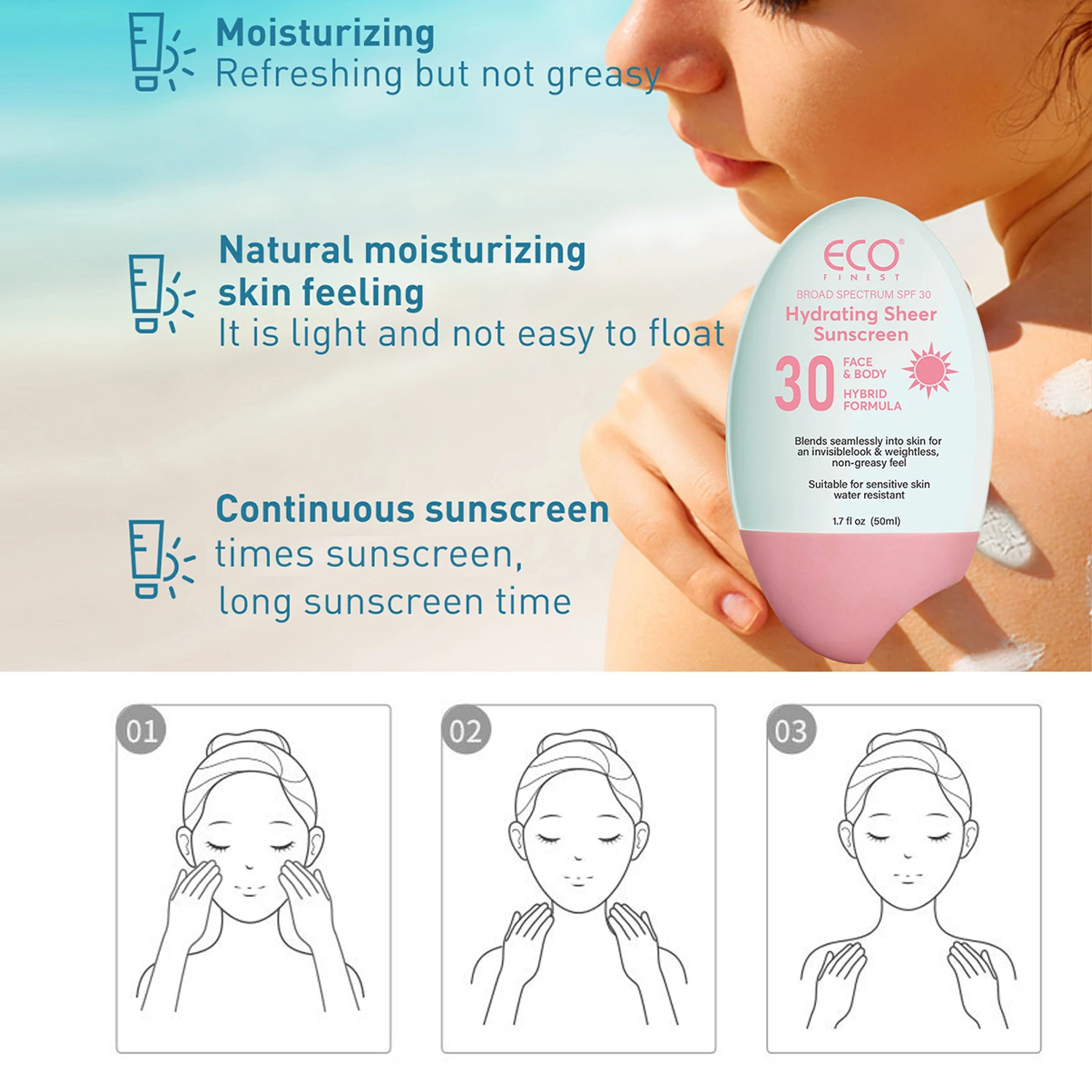 Private Label Anti Uv Cream Waterresistant Face & Body Spf30 Non