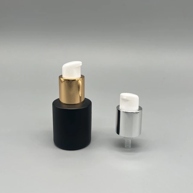 18mm 18400 24410 rose gold treatment lotion despenser aluminum sprayer custom gold silver pink pump with glass bottle clear cap