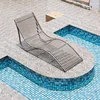 Champagne-colored reclining bed