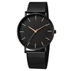 Black dial, black strap and rose gold pointer