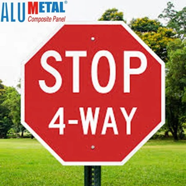 Factory Price Aluminum ACP Reflective Security Yard Metal Sign Road Traffic Boards