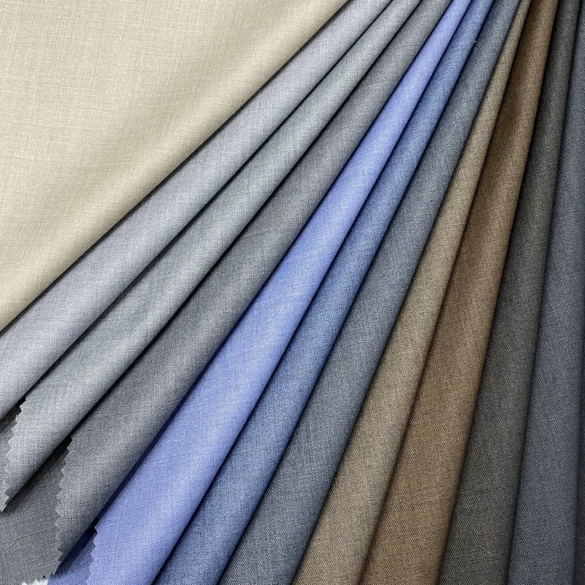 Fashionable Soft Plain Tr Polyester Rayon Fabric Men Suiting Fabrics Islamic Clothing Men Arabic