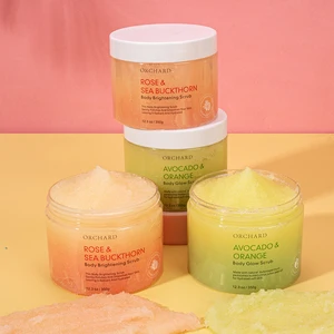 Vegan Body Scrub Sea Salt Organic Pink Sea Salt & Rosewater Gentle Body Scrub,Milk Coffee Fruit Sea Salt Body Scrubs