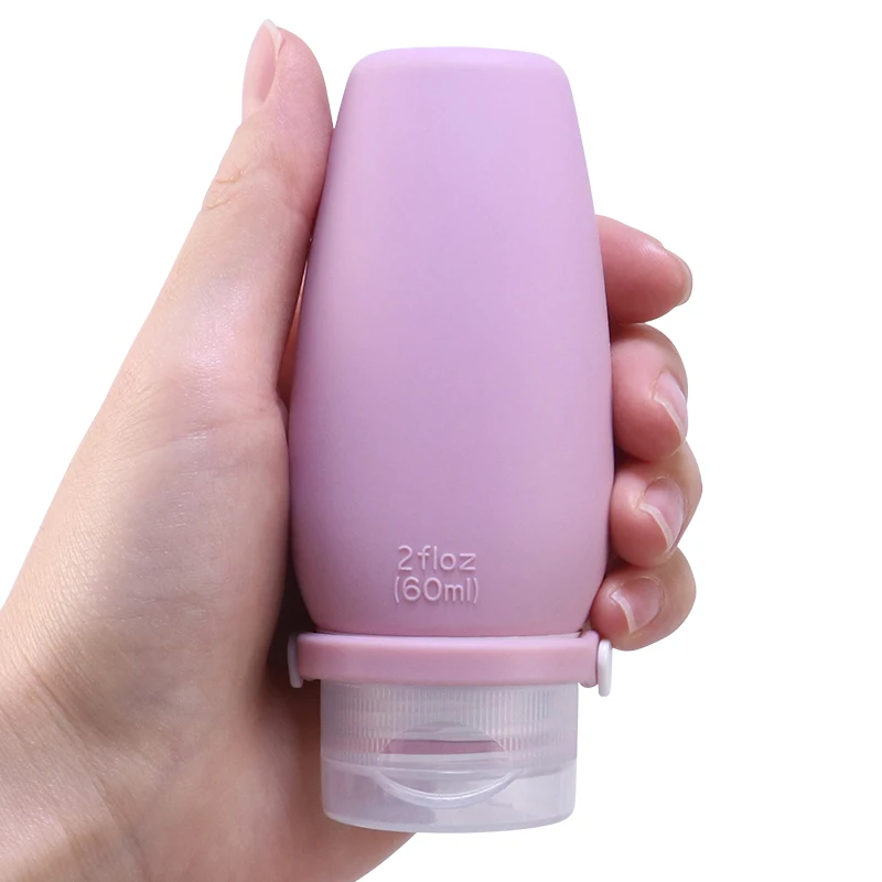 Portable Reusable Leak Proof Soft Silicone Refillable Toiletry Travel Bottles Cosmetic Containers Travel Kits Set for Toiletries