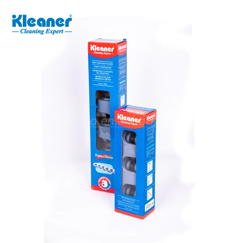Kleaner Mop and Broom Storage Solutions Holder With 3 Position and 4 Hooks up to 7 Tools