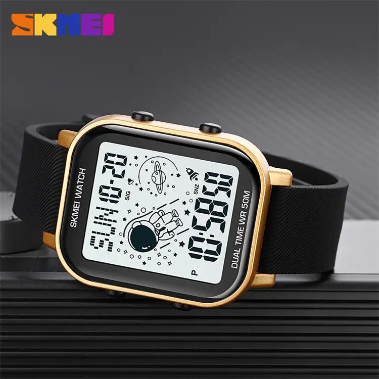 Wholesale Skmei 1971 wholesale guangzhou man digital watch low price  Silicone band 2 time zone Chrono character Casual watch kit From  m.