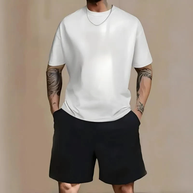Men's Cute Avocado "You Complete Me" Print 2-Piece Outfit Oversized T-shirt and Drawstri aperçu 5