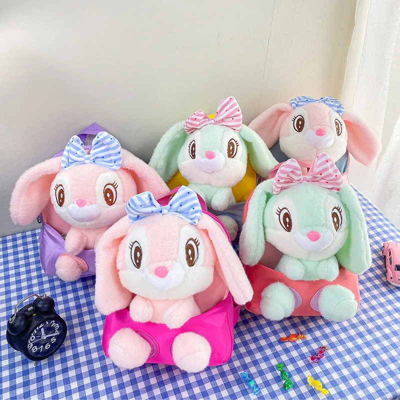 Kawaii Stuffed Animal Rabbits Backpack - High Quality Plush