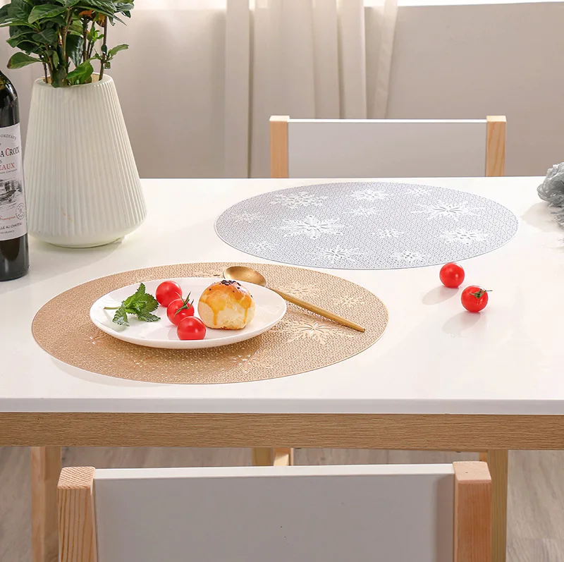 Wholesale Round Dining Placemats Round Snow Quilted Table Placemats Pvc Placemats Buy Round